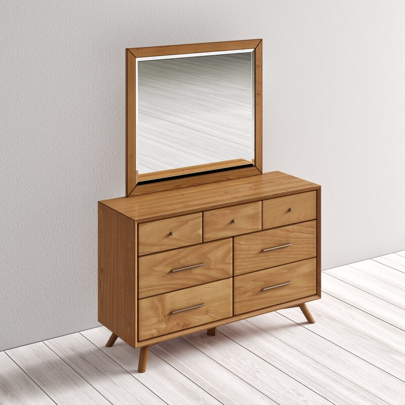 Williams 7 Drawer Double Dresser with Mirror & Reviews AllModern
